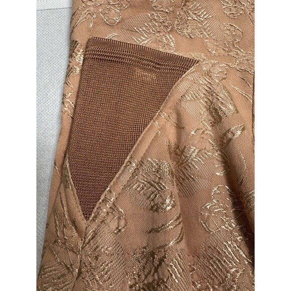 Vtg Jean Paul Gaultier Rose Gold Jacquard Skirt Size 8 us from early 2000s rare - Picture 12 of 16